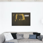 Booh Vampire Horror Nosferatu Yellow Leinwanddruck<br><div class="desc">Gelbes Bild aus dem klassischen Film Nosferatu aus dem Jahr 1922 (Public Domain). Der Vampir mit dem Text Booh.</div>