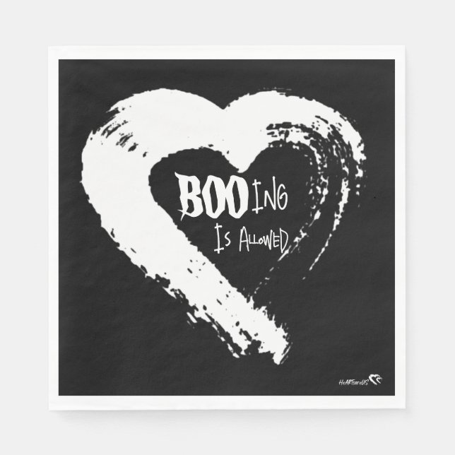 BOOing Heart Napkin Serviette (Vorderseite)