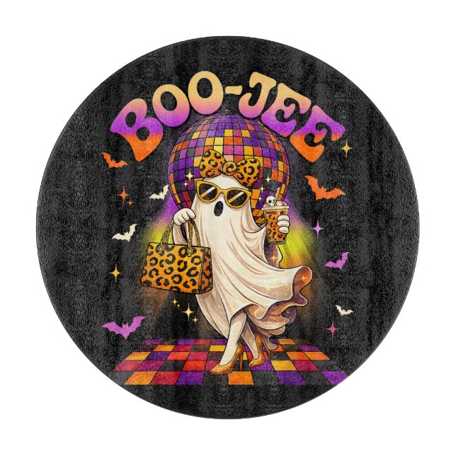 Boojee Geist Halloween Boo JEE Disco Schneidebrett (Vorderseite)
