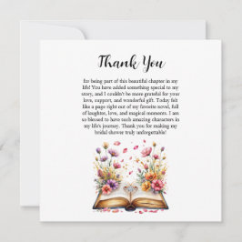 Book and Ring Theme Dankeschön Karte