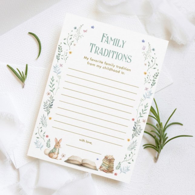 Book Baby Shower Family Traditions Game Card Einladung (Von Creator hochgeladen)