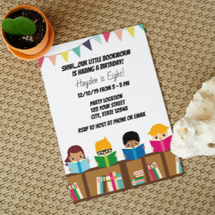 Book Birthday Invitation Einladung