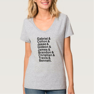 Book Boyfriends Gabriel Colton Jesse Gideon James T-Shirt