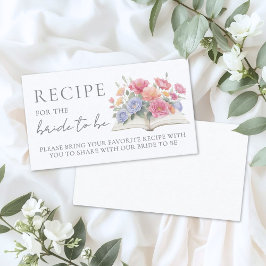 Book Bridal Shower Recipe Begleitkarte