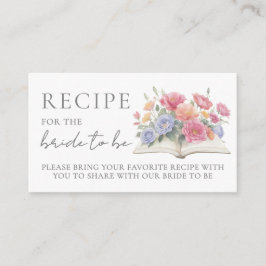 Book Bridal Shower Recipe Begleitkarte
