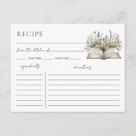 Book Bridal Shower Recipe Request Card Begleitkarte