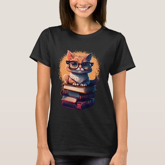 Book  Cat fan bookworm Cats and Books  1 T-Shirt (Vorderseite)