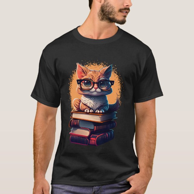 Book  Cat fan bookworm Cats and Books  1 T-Shirt (Vorderseite)