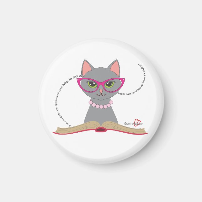 Book Cat Magnet (Vorne)