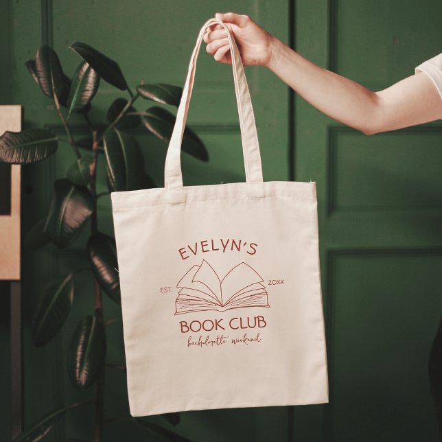 Book Club Bachelorette Bookish Hand Drawing Tragetasche (Book Club Bachelorette Bookish Hand Drawn Tote Bag)