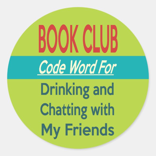 Book Club - Code Word Runder Aufkleber (Vorderseite)