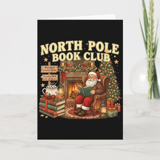 Book Club Cozy Christmas Reading Gift  Karte (Vorderseite)