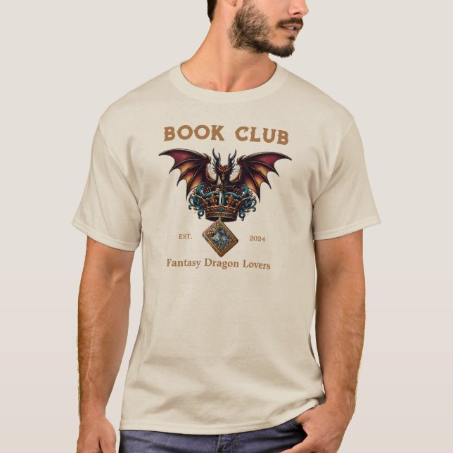 Book Club Dragon für Fantasy Liebhaber Benutzerdef T-Shirt (Vorderseite)