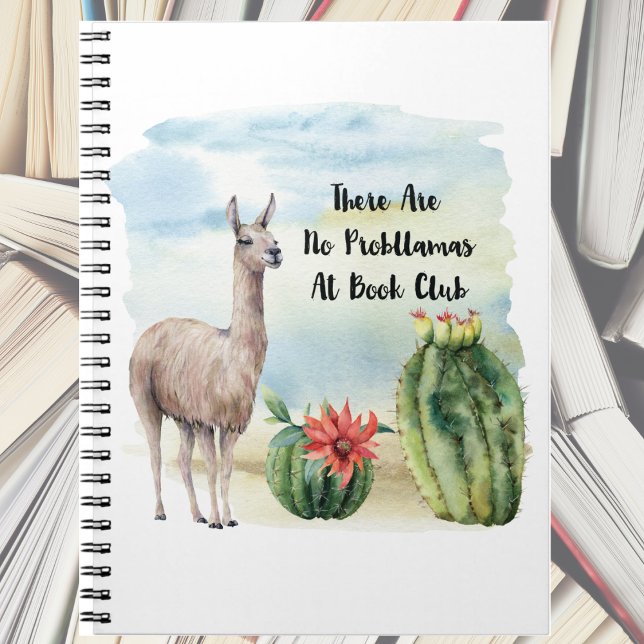 Book Club Funny Llama Journal Notizblock (Book Club - Funny and cute llama design. Keep notes of your latest reads or a list of books.)