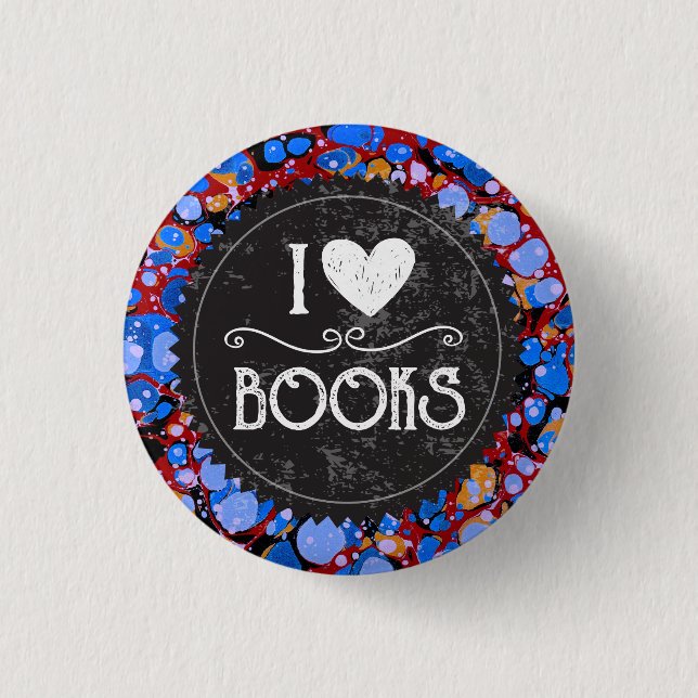 Book Club I Love Books Button (Vorderseite)