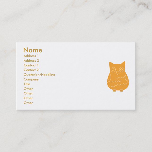 Book Club Owls Visitenkarte (Vorderseite)