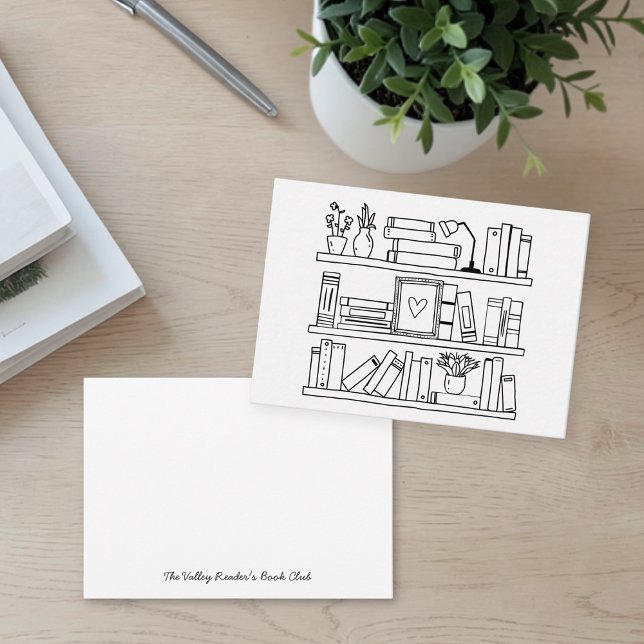 Book Club Personalized Correspondence Mitteilungskarte (Von Creator hochgeladen)