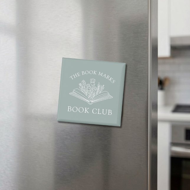 Book Club Personalized Floral Literary Gift Magnet (Von Creator hochgeladen)