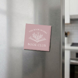 Book Club Personalized Floral Literary Gift Magnet