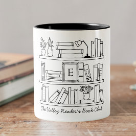 Book Club Personalized Gift Zweifarbige Tasse