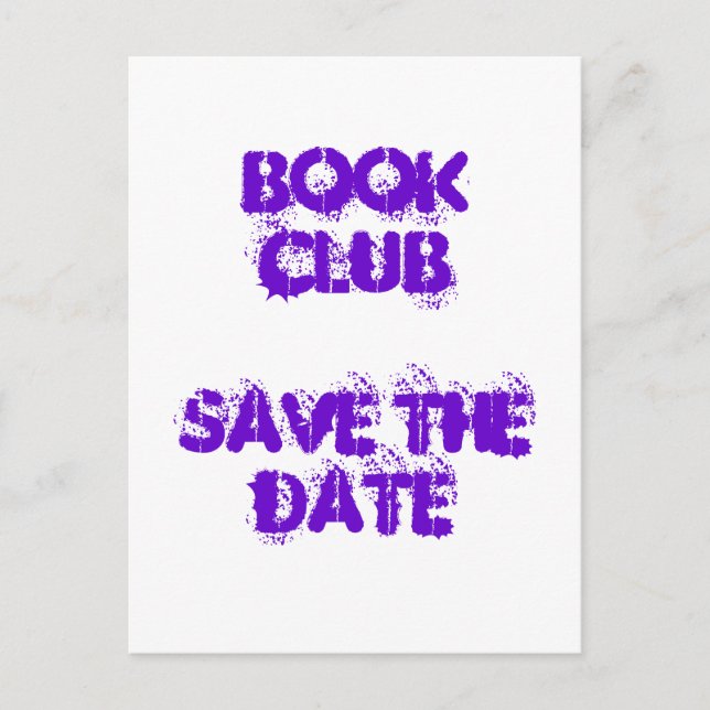 Book Club - Save the Date - Postkarte (Vorderseite)
