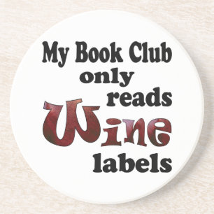 Book Club Wine Labels Sandstein Untersetzer