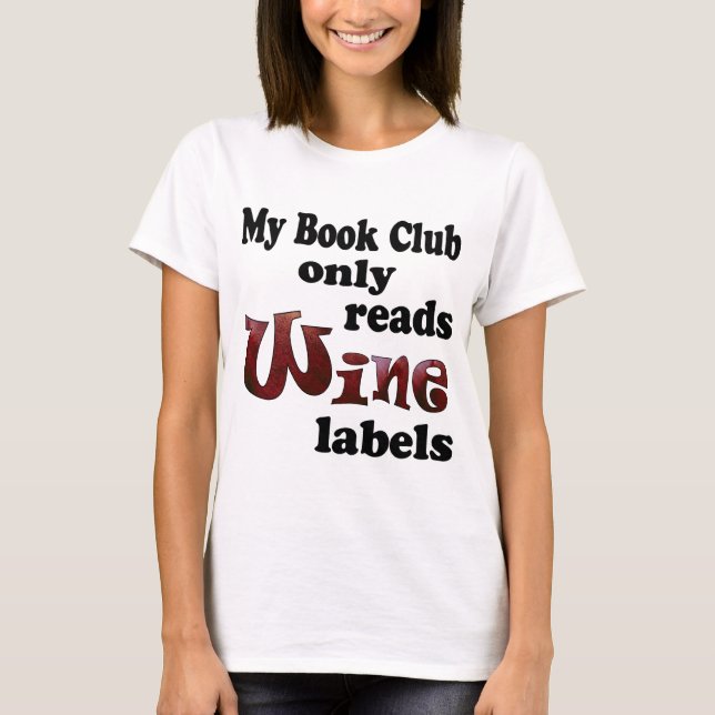 Book Club Wine Labels T-Shirt (Vorderseite)
