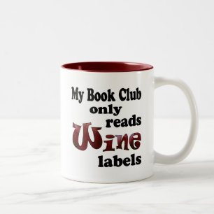 Book Club Wine Labels Zweifarbige Tasse