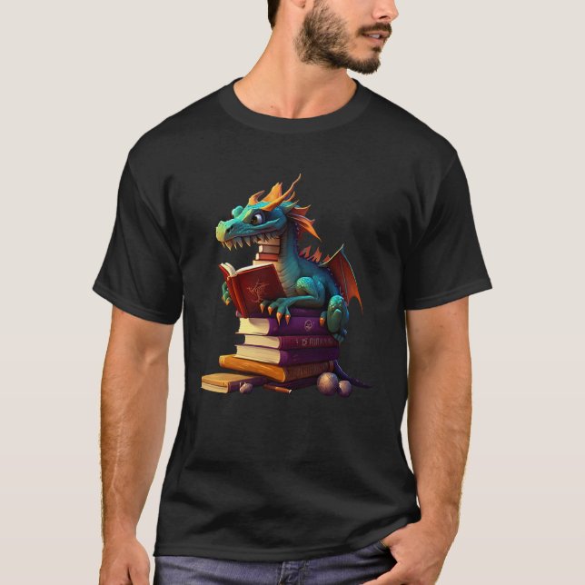 Book  Dragon Fans Book Reading Enthusiasts Books T-Shirt (Vorderseite)