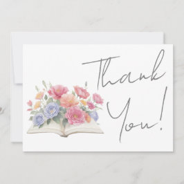 Book Floral Thank You Dankeskarte