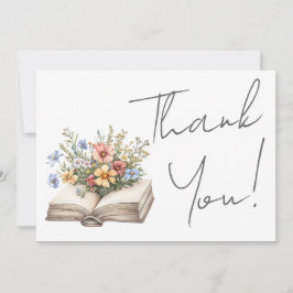 Book Floral Thank You Dankeskarte