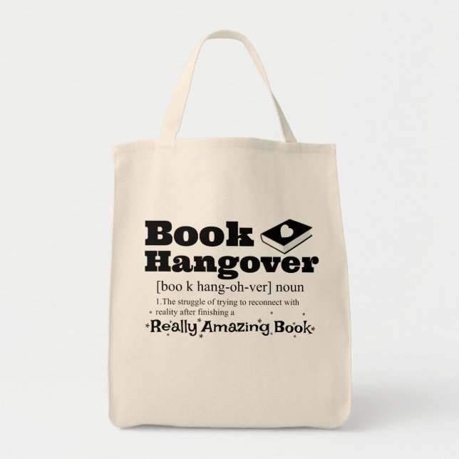 Book Hangover Tote Bag Tragetasche (Vorne)