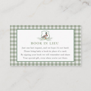 Book in Lieu Cards, Duck Book Card Visitenkarte