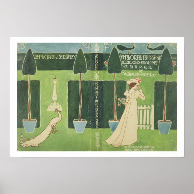 Book Jacket Design "A Floral Fantasy in a Old Poster (Vorne)