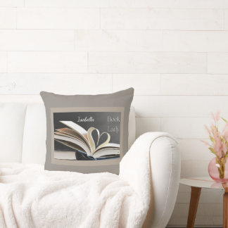 Book Lady, Personalzed Reading Hobby Gift for Her Kissen