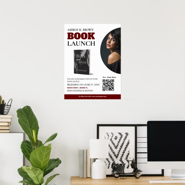 Book Launch Editable Custom Poster (Heimbüro)