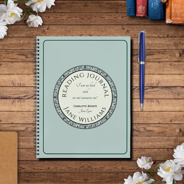 Book Lover Blue Personalisiert Reading Journal Notizbuch (A book lover's dream! A reading journal for your TBR pile and reflections on your readings.)