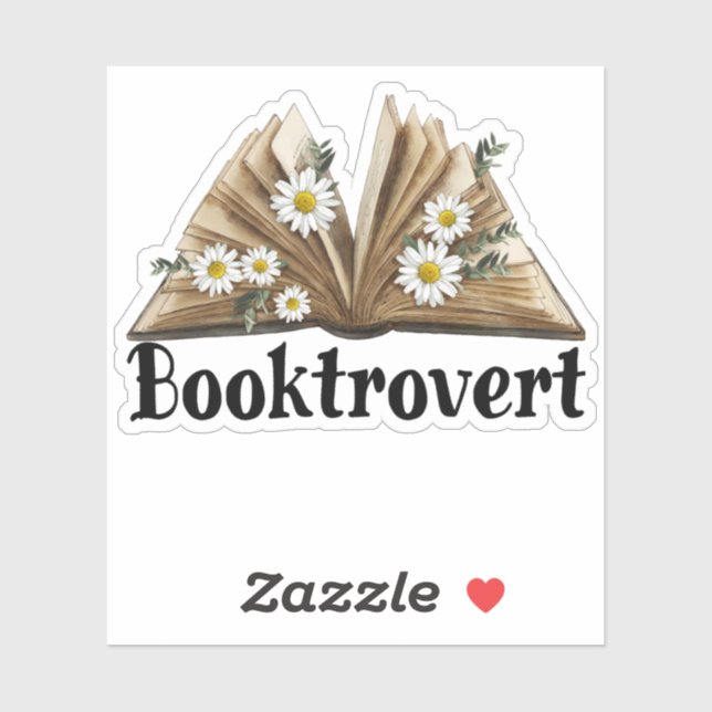 Book Lover Booktrovert Aufkleber (Blatt)