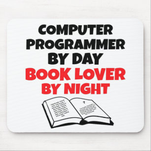 Book Lover Computer Programmer Mousepad