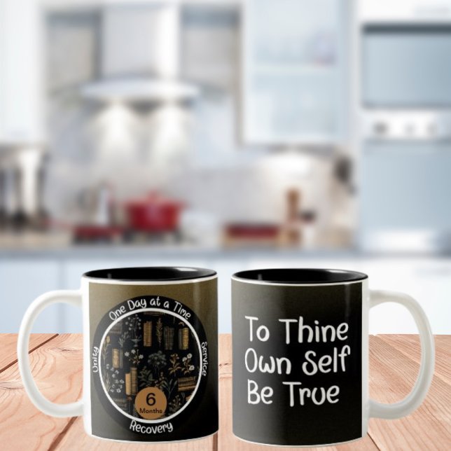 Book Lover - Custom Sobriety Gift Zweifarbige Tasse (Von Creator hochgeladen)