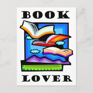 "Book Lover" - Flying books & pages zum Lesen Postkarte