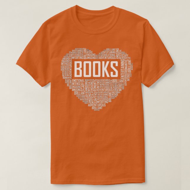 Book Lover Heart Gift Bookworm Geschenke Liebe les T-Shirt (Design vorne)