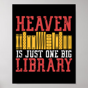 Book Lover Heaven ist nur eine große Bibliothek Gr Poster