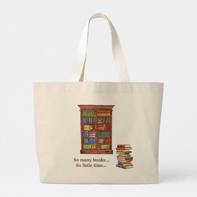 Book Lover Jumbo Tote Bag | 2-seitige Gestaltung Stoffbeutel (Rückseite)