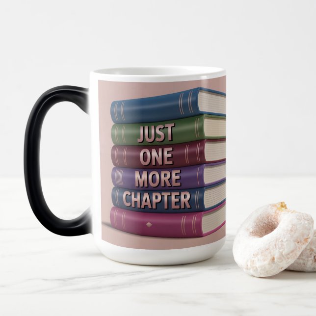 Book Lover Morphing Mug Verwandlungstasse (Mit Donut)