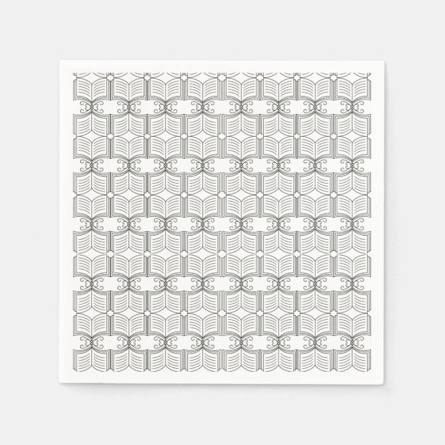 Book Lover Party Napkins Serviette (Vorderseite)