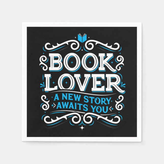 Book Lover Party Napkins Serviette (Vorderseite)