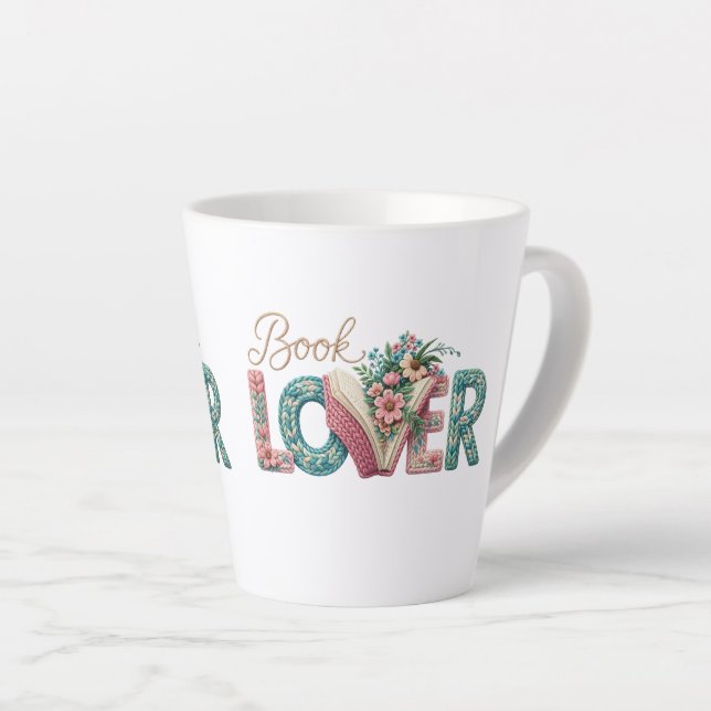 Book Lover Pastel Latte Mug Milchtasse (Rechte Ecke)