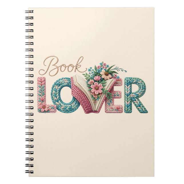 Book Lover Pastel Notebook Notizblock (Vorderseite)