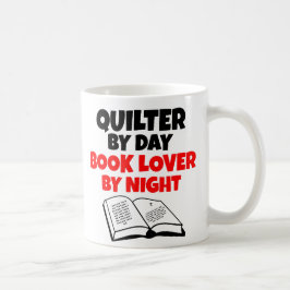 Book Lover Quilter Tasse